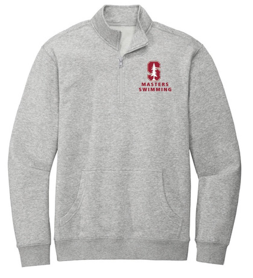 Stanford Masters Unisex Fleece Quarter Zip - light grey, heathered charcoal, black