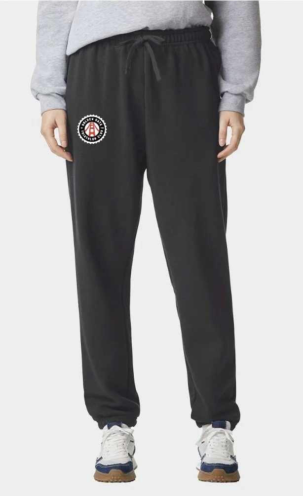 GGTC Unisex Cuff Sweatpants by American Apparel - black and heather