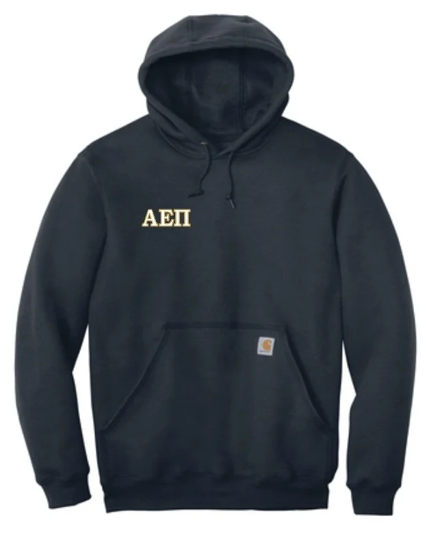 Alpha Epsilon Pi Carhartt Hooded Sweatshirt - Navy and Black