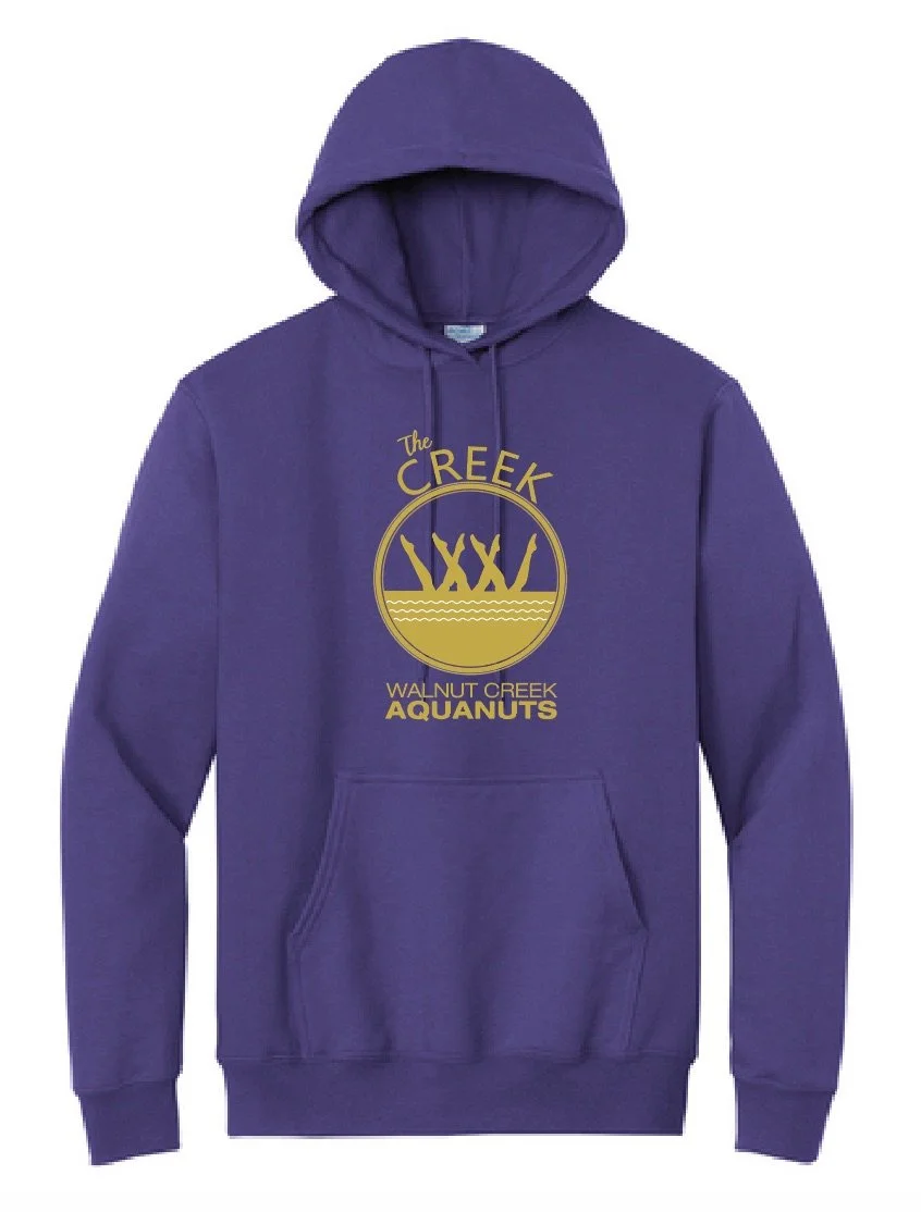 WCA GOLD The Creek Hooded or Crewneck Sweatshirt - Black and Purple