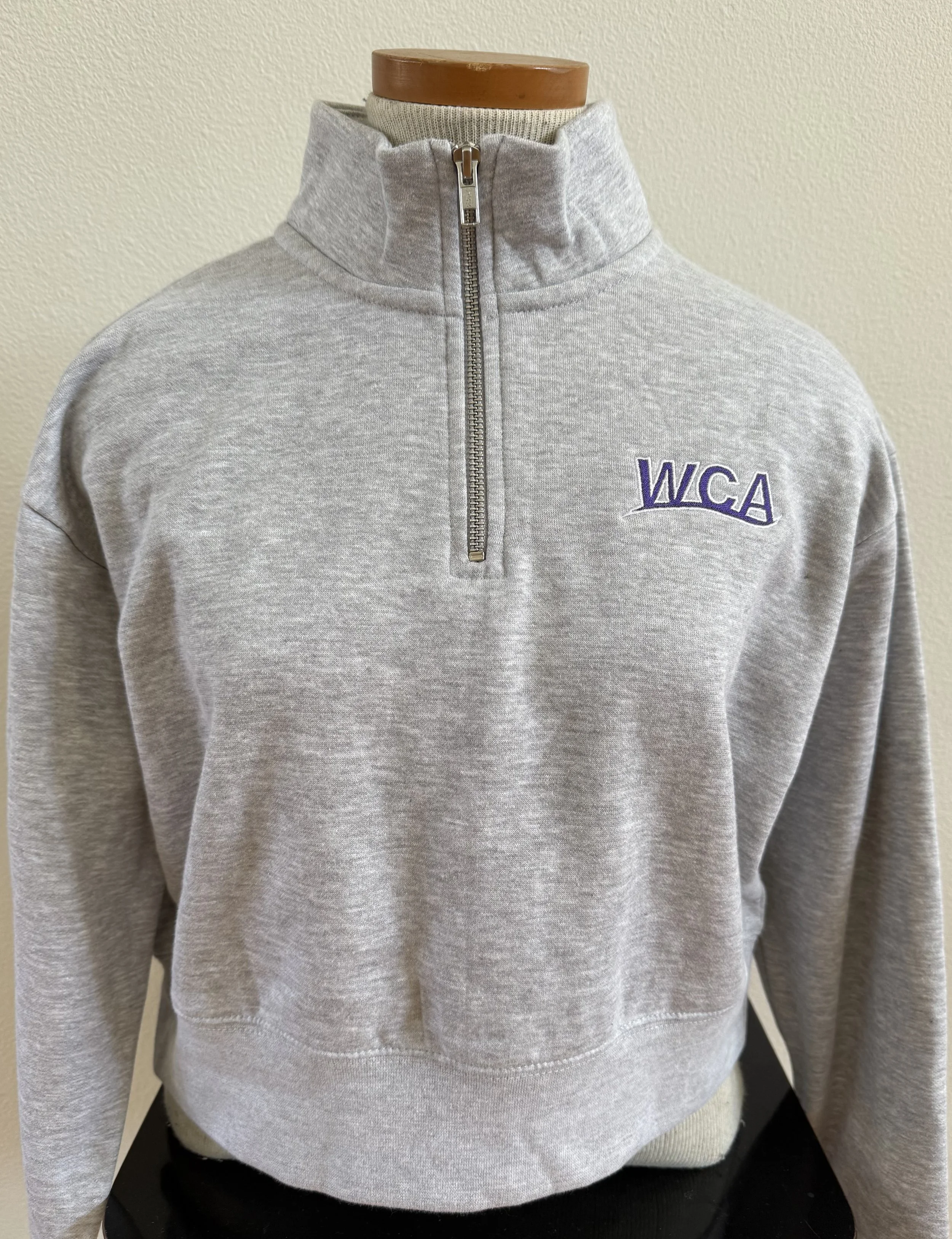 WCA Ladies Embroidered Crop Quarter Zip Sweatshirt - 3 Colors