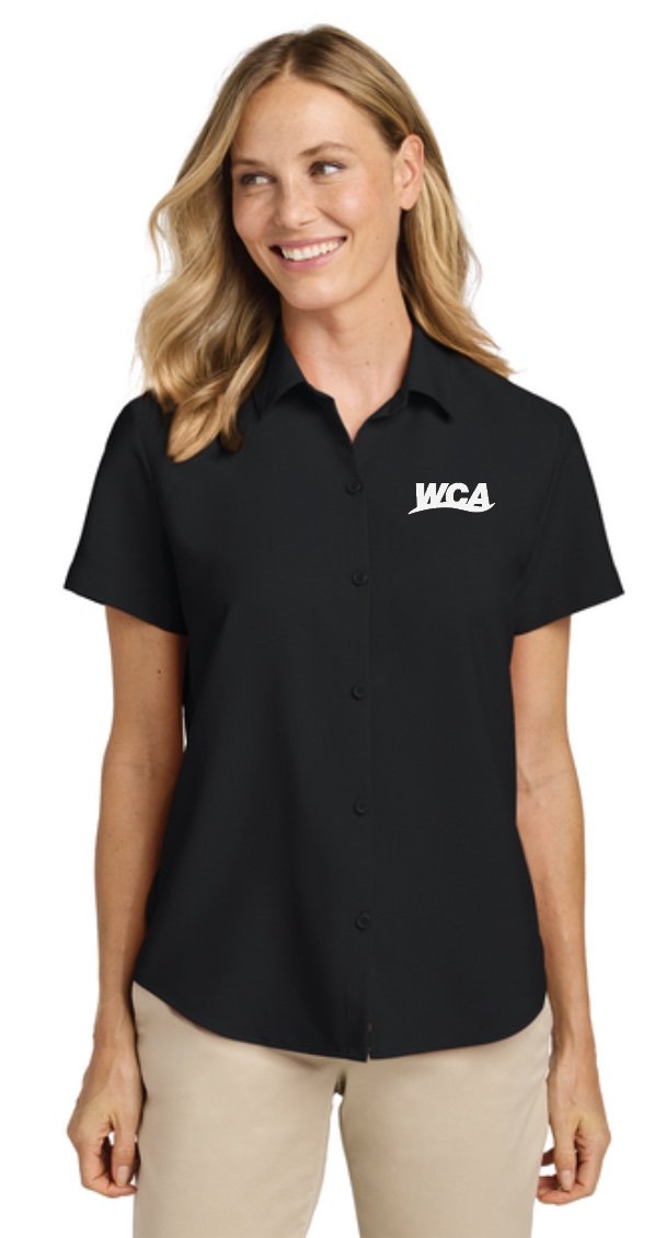 WCA Ladies UV Short Sleeve Button-Down Shirt