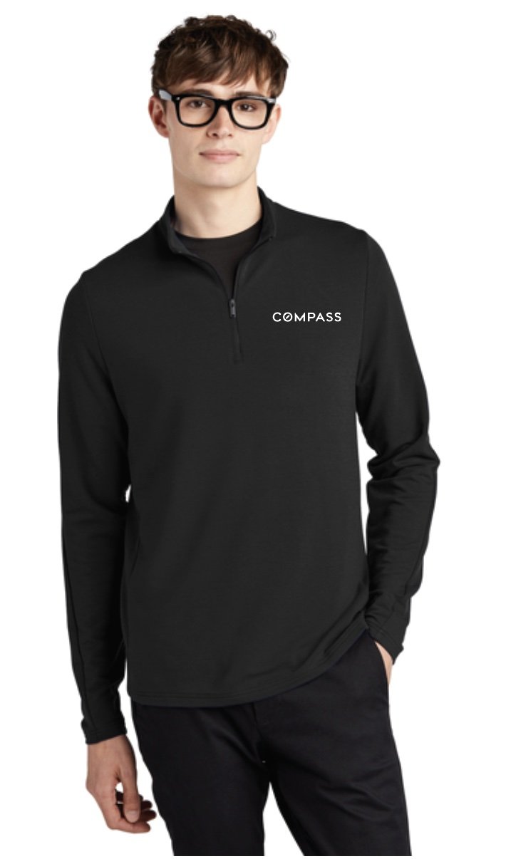 Compass Ladies Linear Texture Quarter Zip