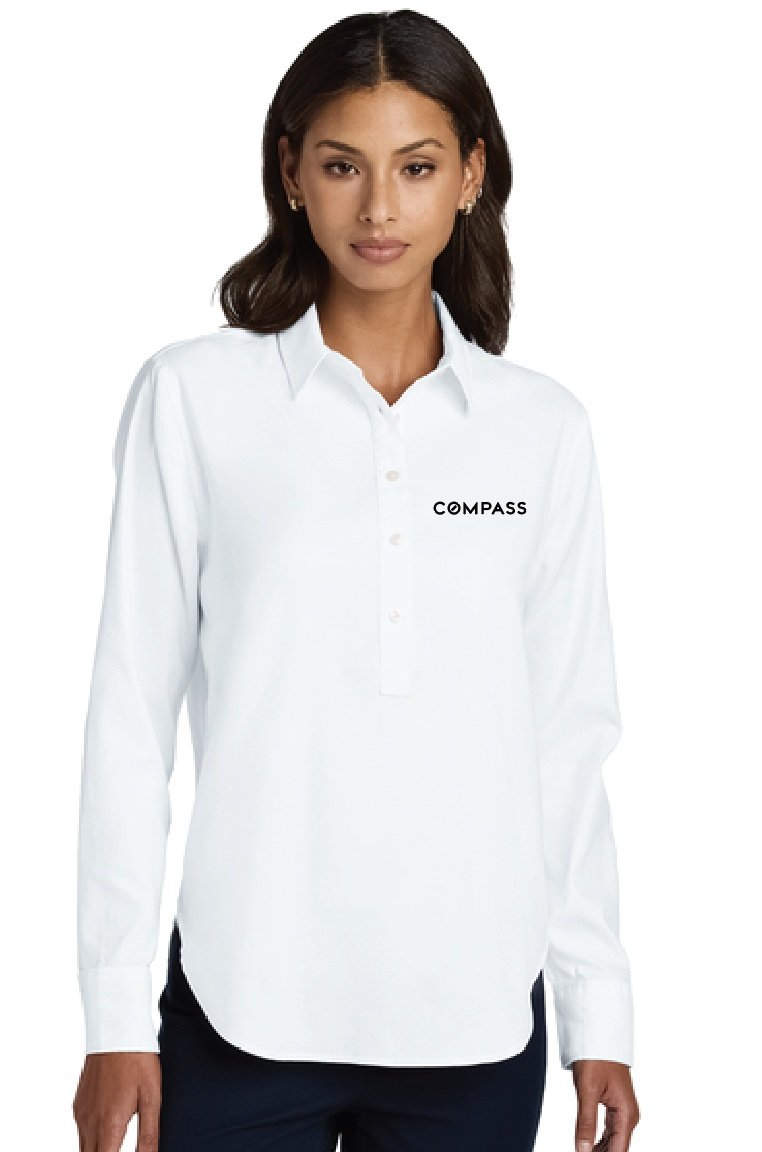 Compass Ladies Long Sleeve Modern Oxford Shirt