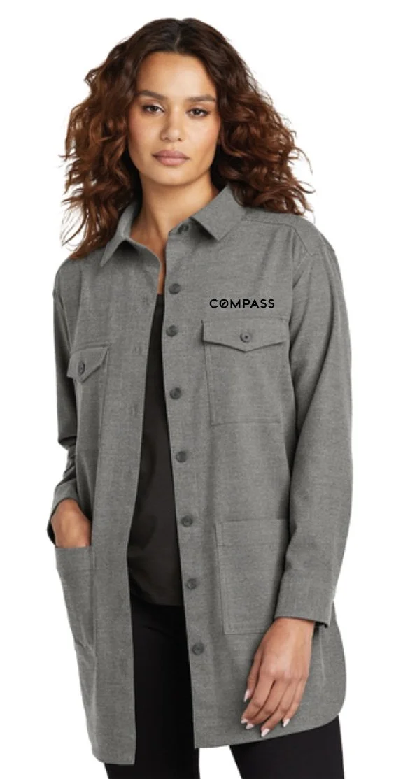Compass Ladies Long Sleeve Twill Overcoat