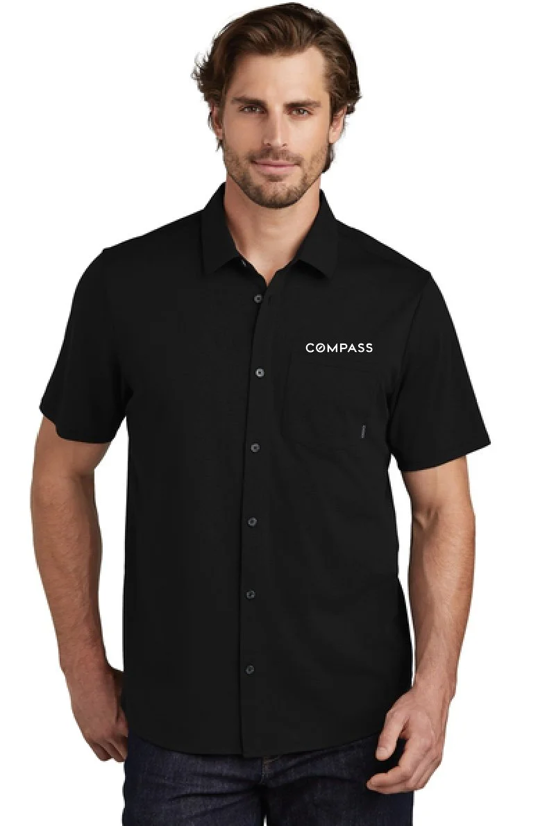 Compass Mens Button Up Short Sleeve by Ogio
