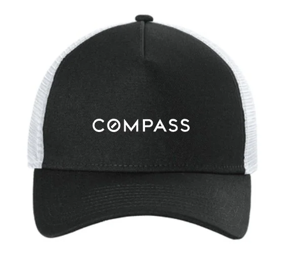 Compass Snap-Back Embroidered Trucker