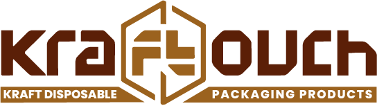 Logo for Kraft Ftouch, a brand of Kraft disposable packaging products, featuring stylized text and a shield-like design.