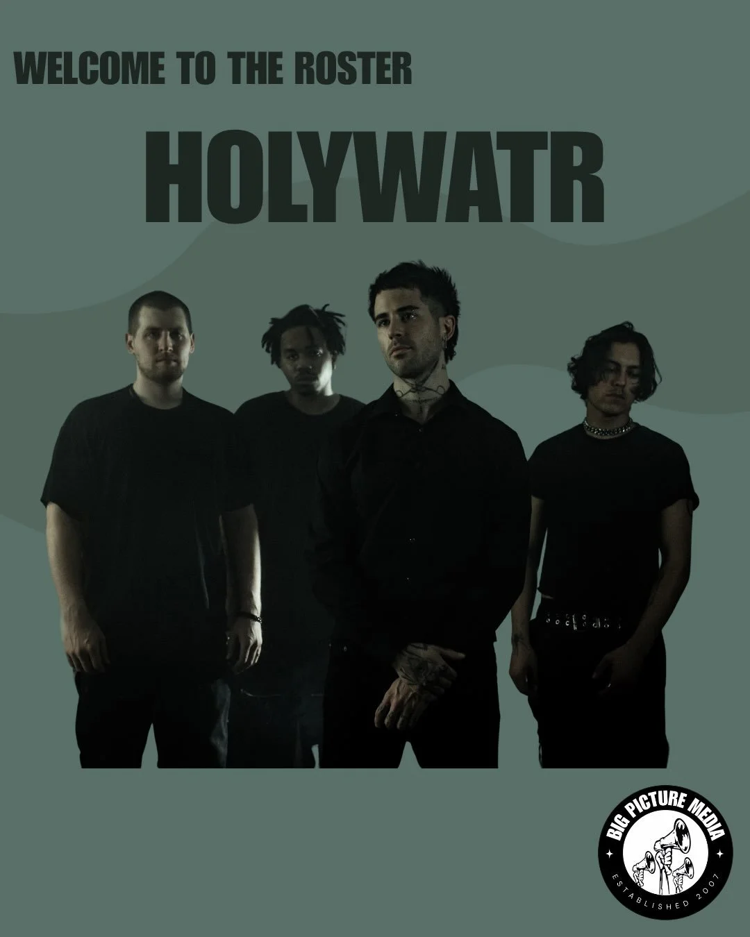 We&rsquo;re so excited to welcome @drinkholywatr to the BPM family! 

The band released their newest record, Deo Gratias, in April, solidifying them as one of the most captivating and promising new acts in the heavy music scene. With over 75M global 