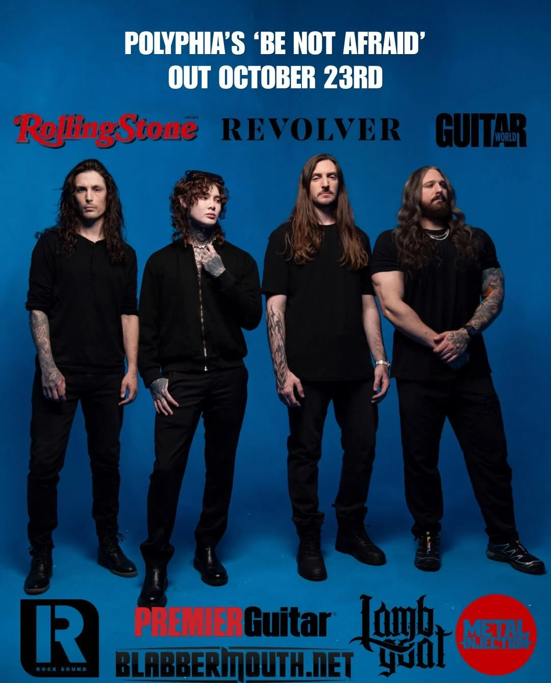 @polyphia just announced their fifth record 'BE NOT AFRAID' out Oct 23rd with @riserecords - check out the new music video for "POWER IN THE BLOOD" now at the link in bio!