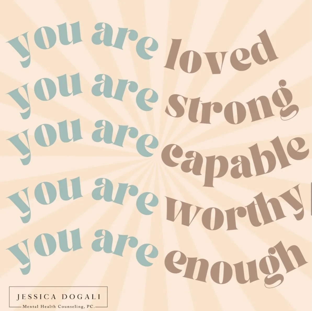 &bull;
Just a few reminders today:

You are loved.
You are strong.
You are capable.
You are worthy.
You are enough.
 
Healing often begins when we start replacing the stories we were taught with the truth we deserve to hear.

The words we repeat to o
