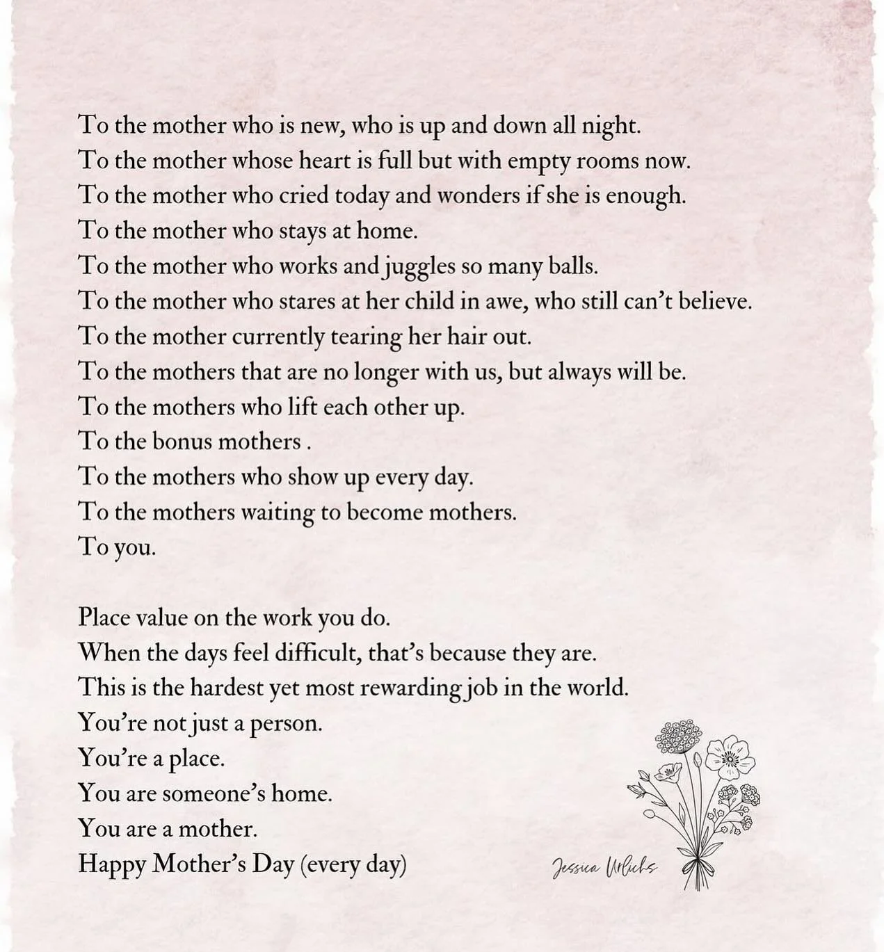 Happy Mother&rsquo;s Day! Just one day of 365 that you deserve to be celebrated 💕

#eastmeadowNY #longislandcounseling #jessicadogalimentalhealthcounseling #mentalhealthcounseling #NYcounseling #mentalhealthadvocate #sundaymentalhealth #sundaychecki