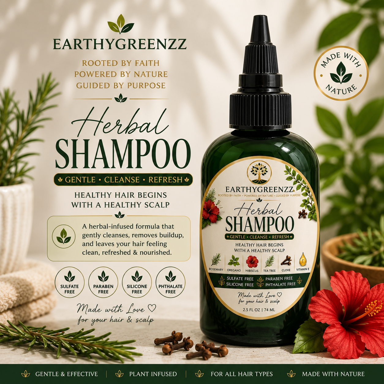 Earthygreenzz Herbal Shampoo