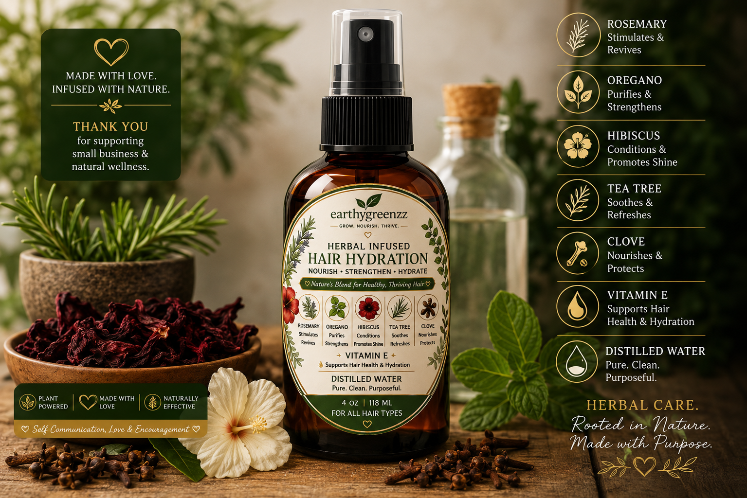 EarthyGreenzz Herbal Hair Hydration