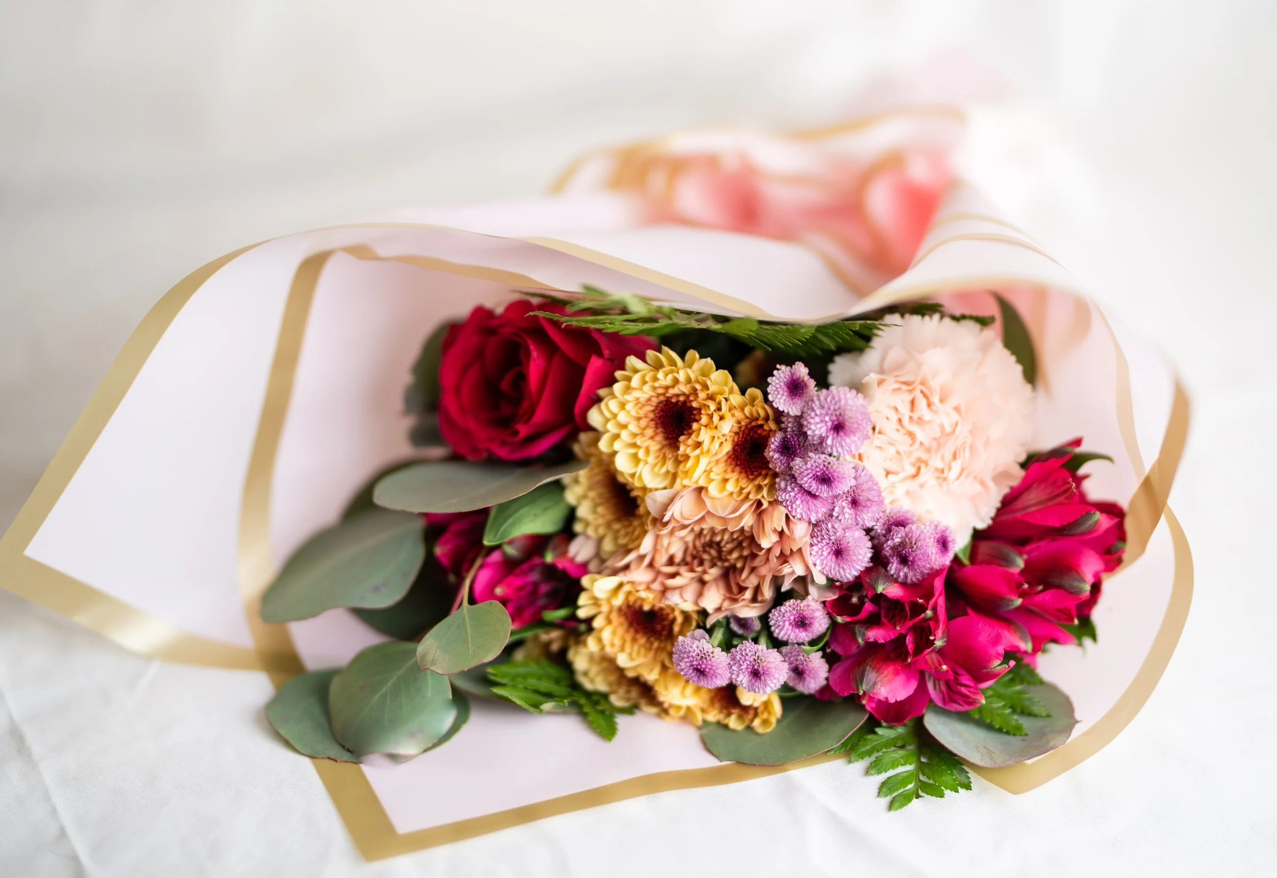 Wrapped Mixed Handheld Bouquet