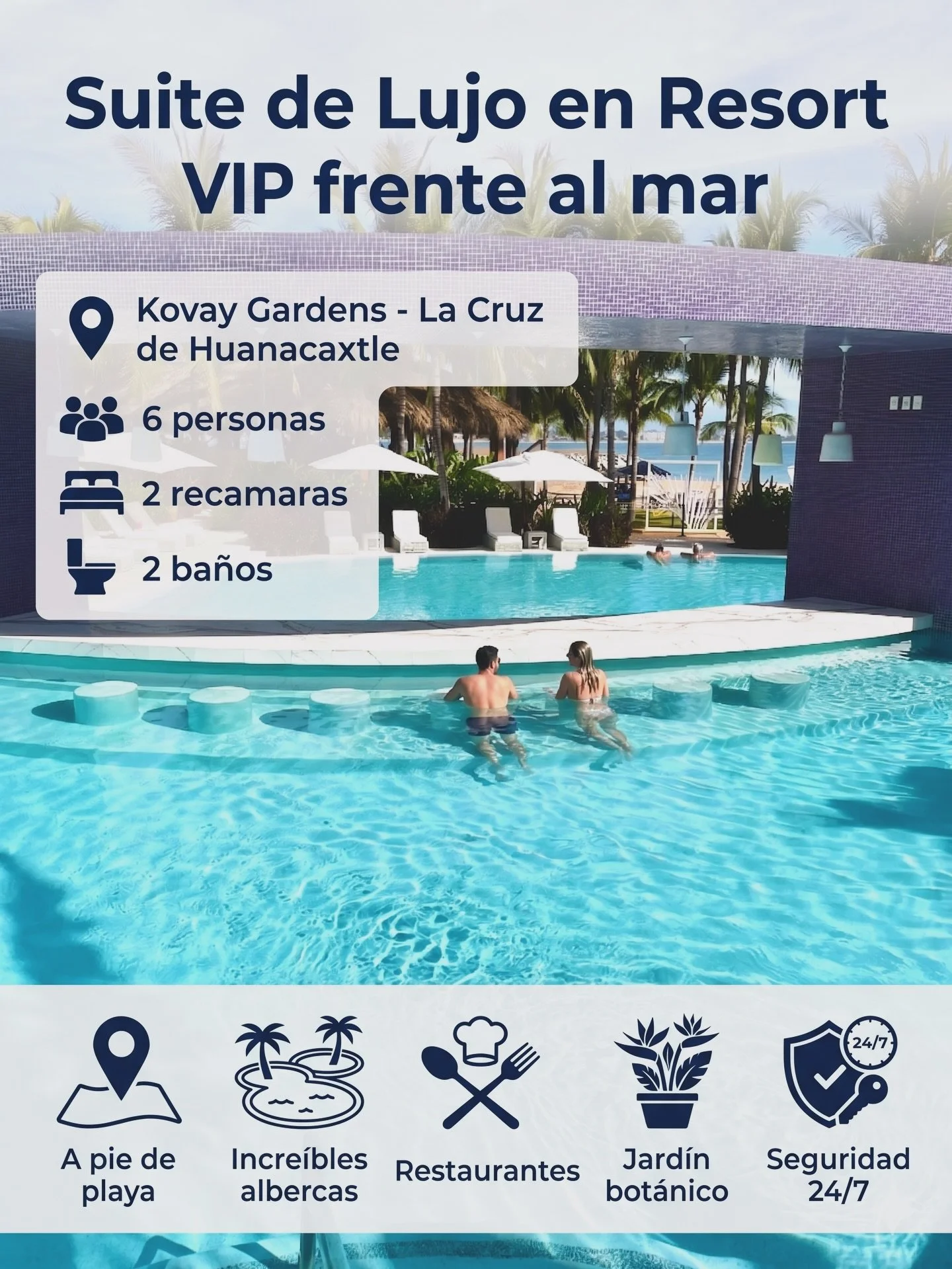Hay lugares donde uno descansa&hellip;
y otros donde genuinamente se desconecta del mundo 🌊

Kovay Gardens es de esos.

Una suite frente al mar dentro de uno de los resorts m&aacute;s exclusivos y tranquilos de la Bah&iacute;a, rodeado de jardines t