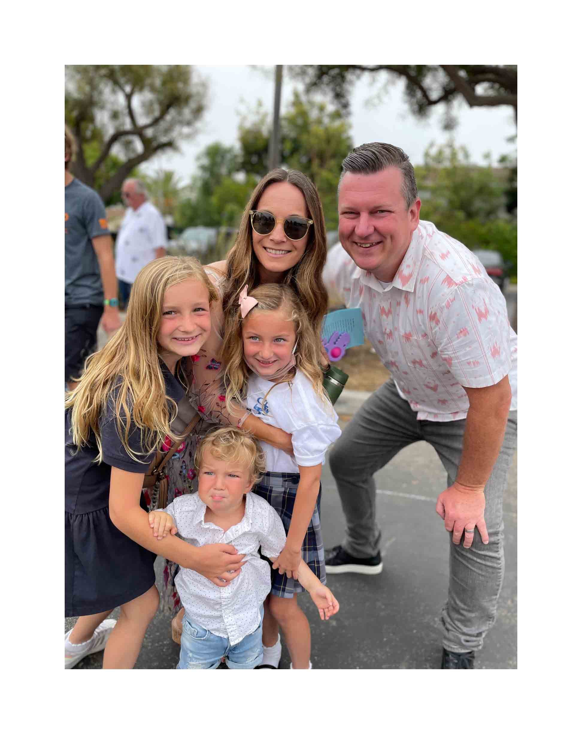 Mat Just hanging out with his family