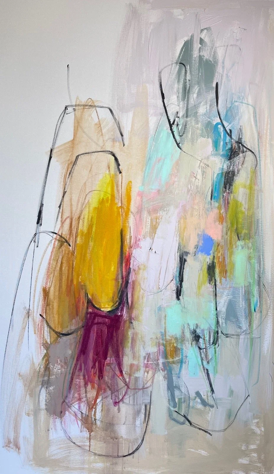 Alpha, Beta, Gamma, Delta
36x60 inches
Acrylic and pastel on canvas