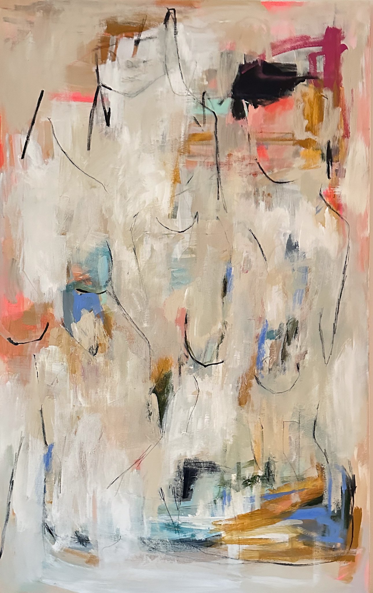 The Cavewomen
30x48 inches
Acrylic and pastel on canvas