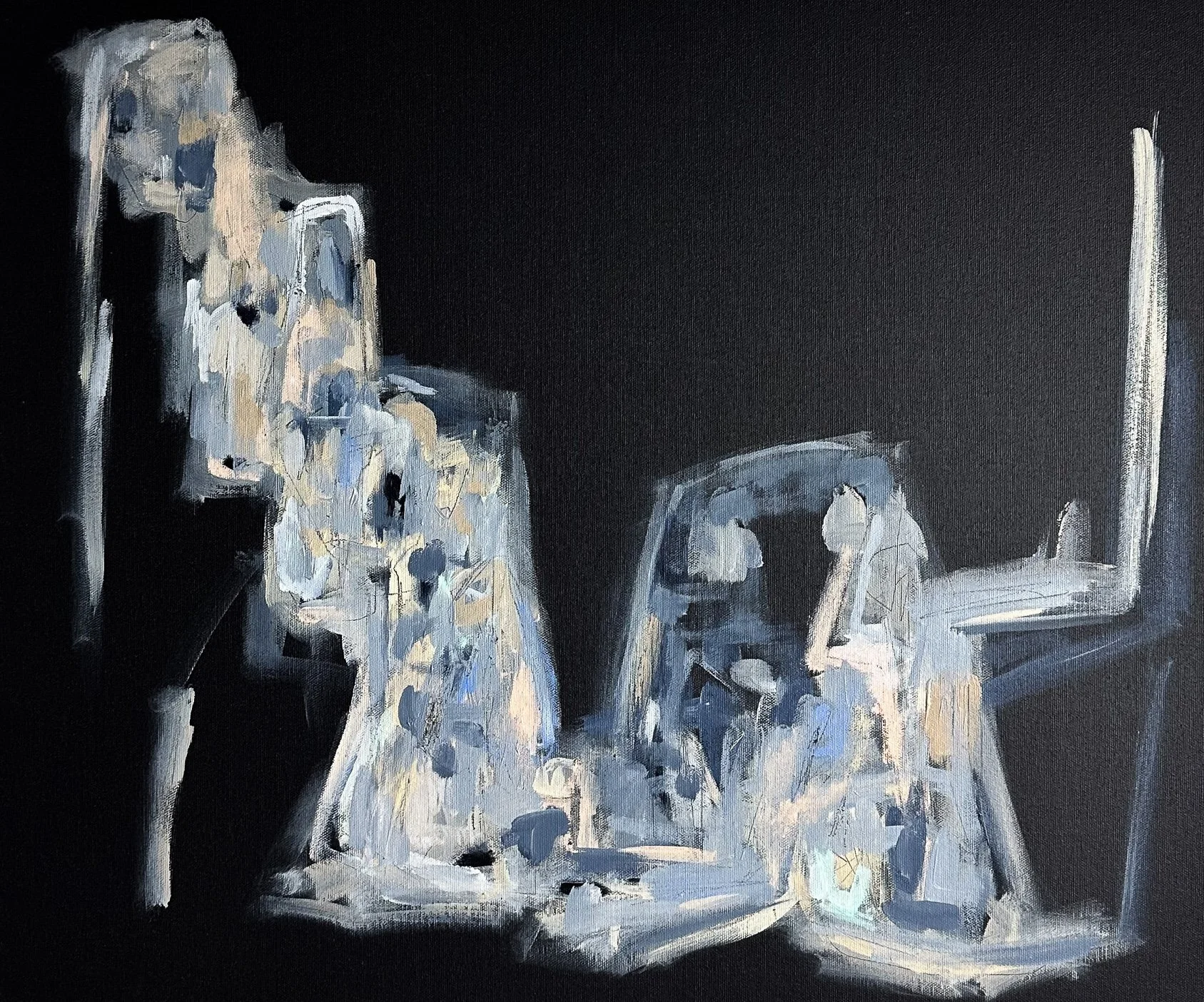 Meet Me Halfway
18x24 inches
Acrylic and pastel on black canvas