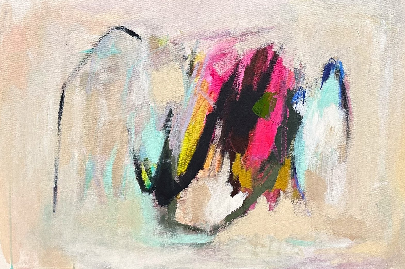 Black Tie Optional 
24x36 inches
Acrylic and Pastel on Canvas