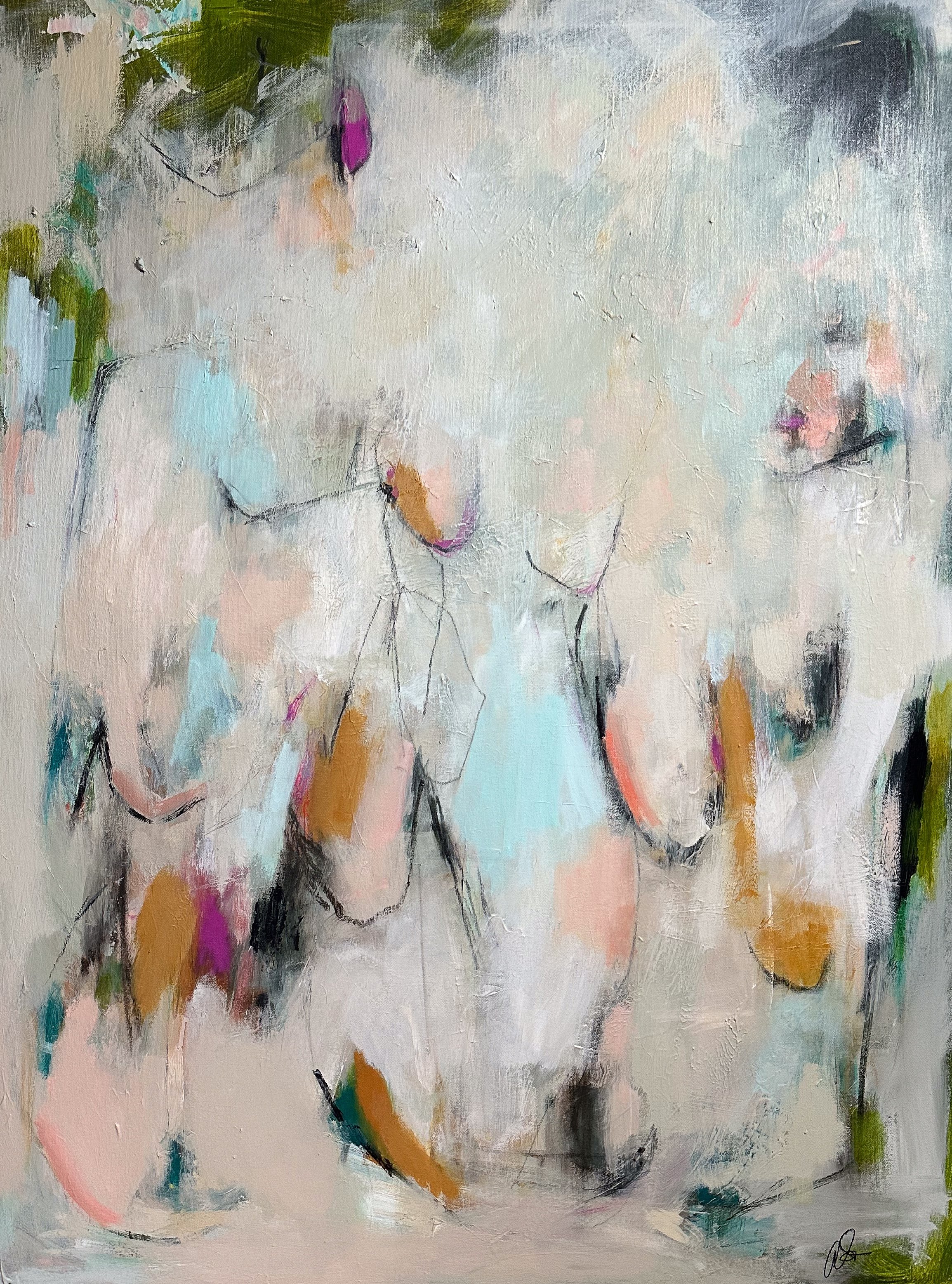 Preaching To The Choir
30x40 inches
Acrylic and pastel on canvas