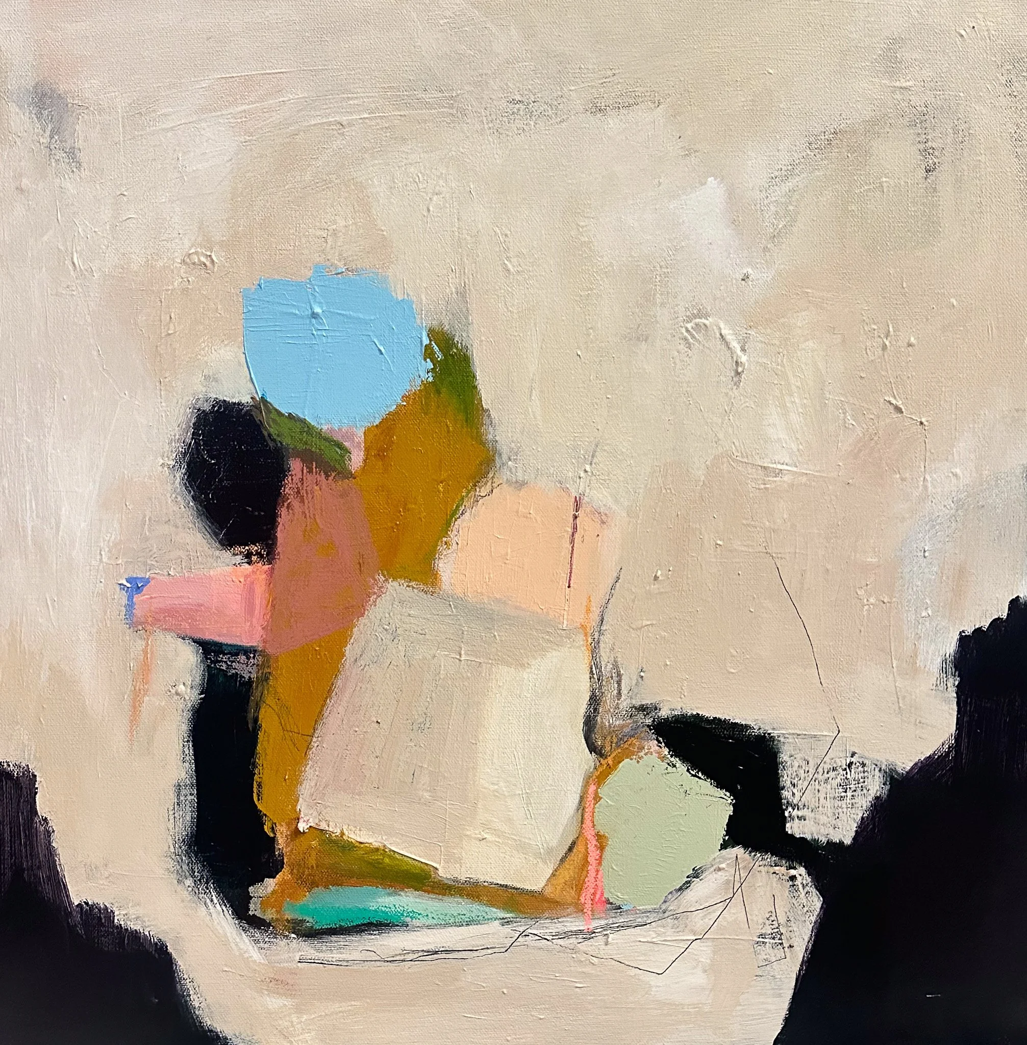 In The Middle - 20x20 inches