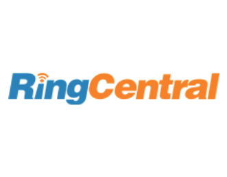 RingCentral logo with blue and orange text