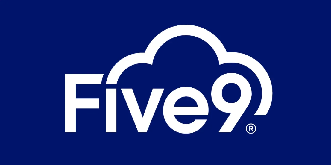 five9 logo on blue background
