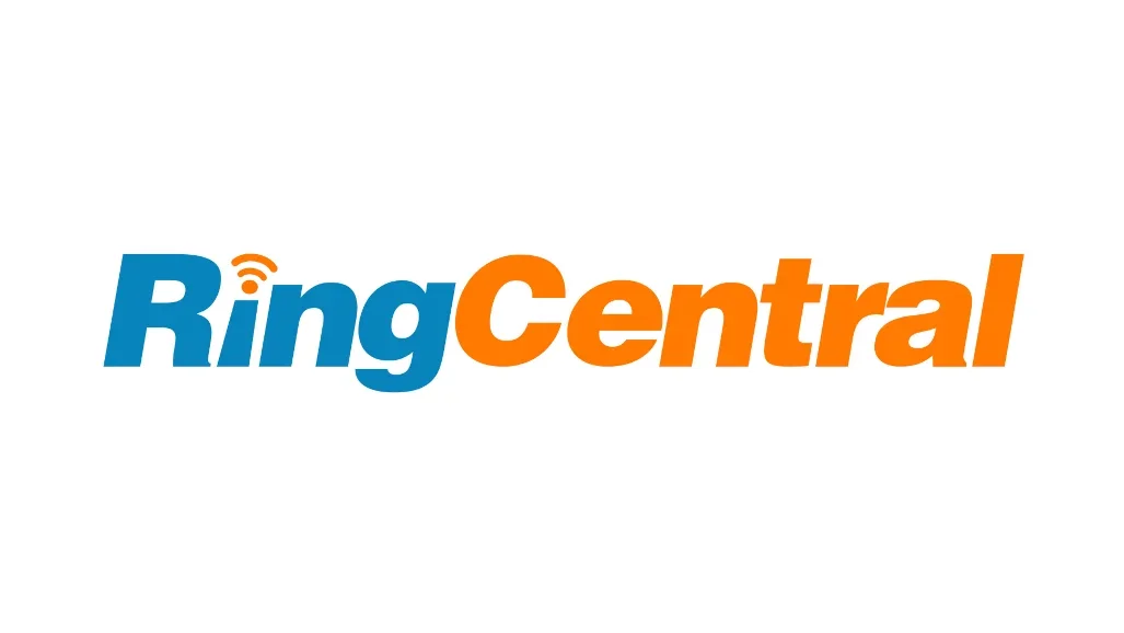 Logo of RingCentral with the words 'Ring' in blue and 'Central' in orange, with a wireless signal icon above the 'i' in 'Ring'.