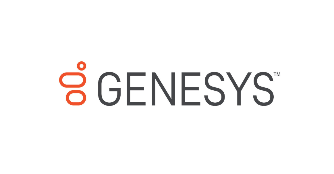 GENESYS logo with an orange symbol and gray text on a white background.