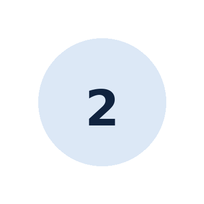 Circle with the number 2 inside