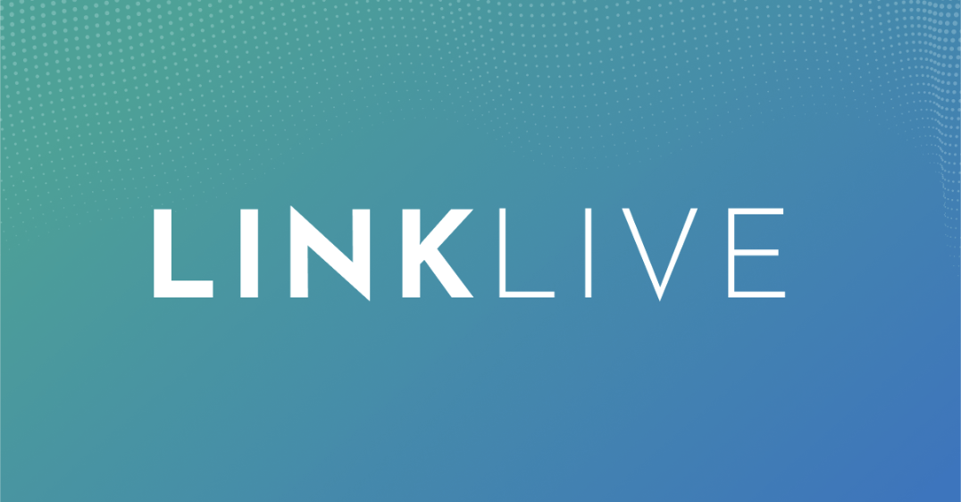LinkLive logo with a blue-green gradient background and white text.