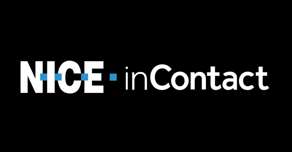 logo for 'NICE in Contact' on a black background
