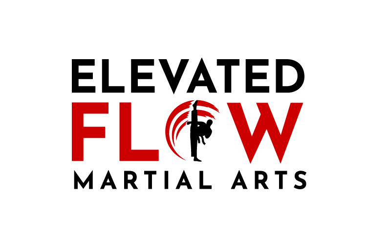 The word 'FLOW' in red letters with a stylized circular arrow design in place of the letter 'O'.