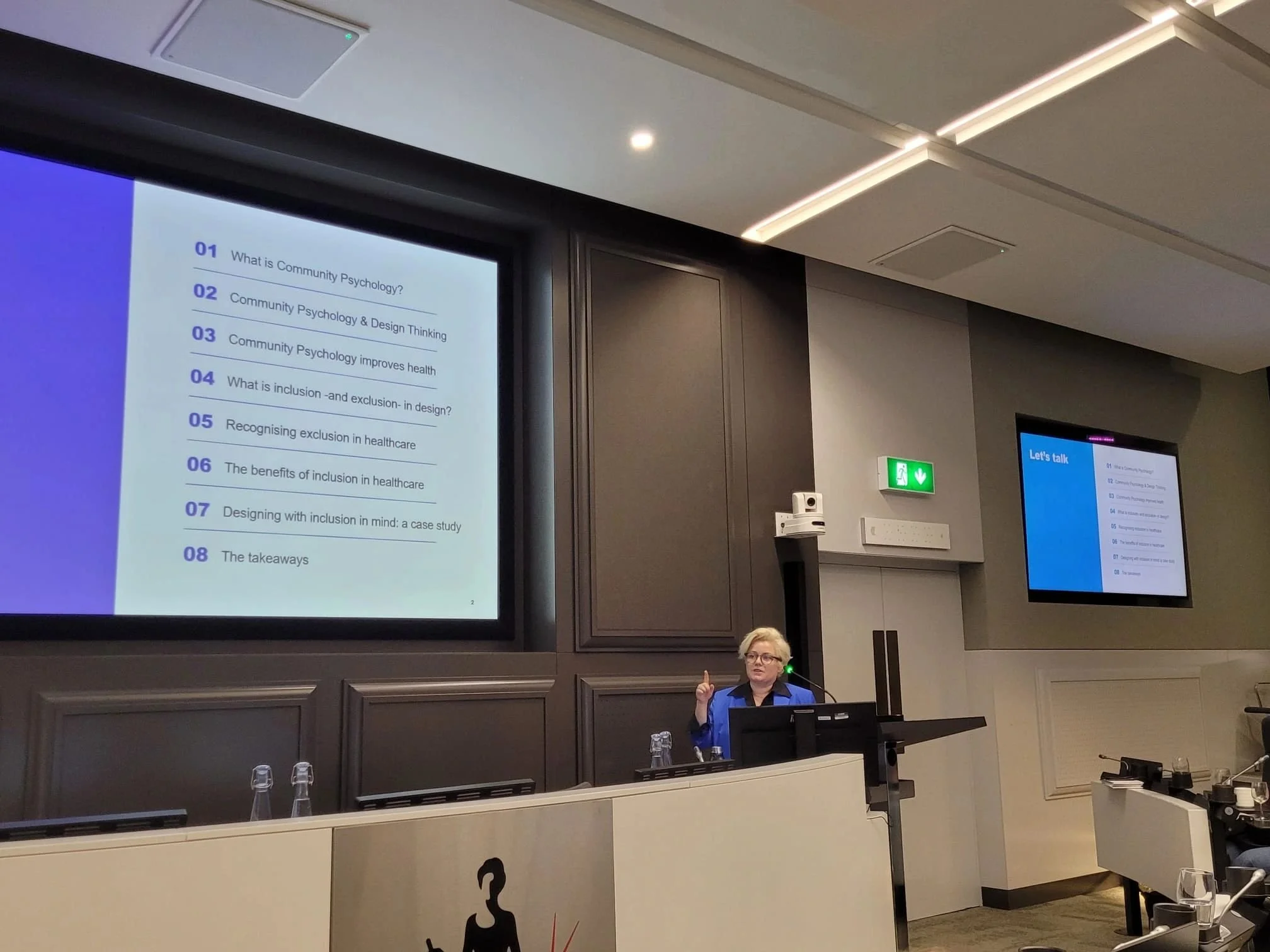 Georgia speaking at the Healthcare UX London