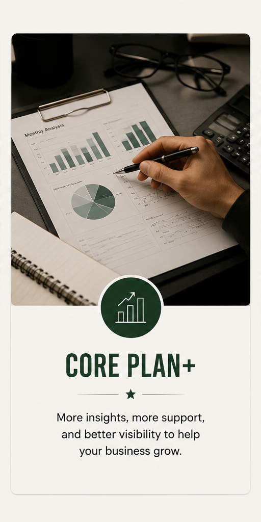 Core Plan + $300.00 (per month)