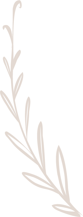 A minimalistic illustration of a sprig of rosemary with green leaves on a black background.