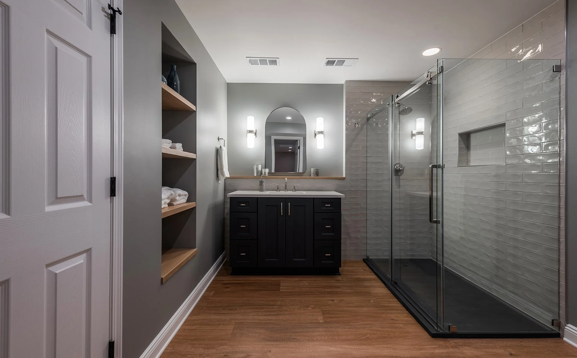 Ridgehaven basement bathroom remodeled by J. Francis
