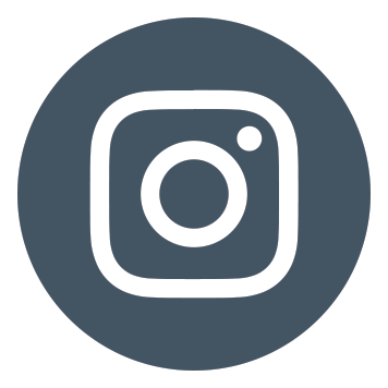 Instagram logo with a dark gray background.