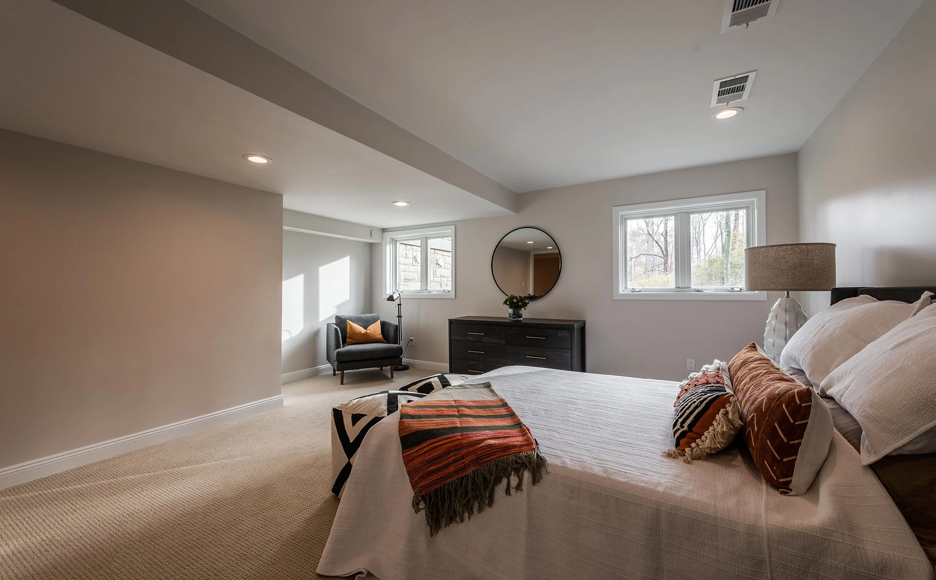Ridgehaven basement bedroom remodeled by J. Francis