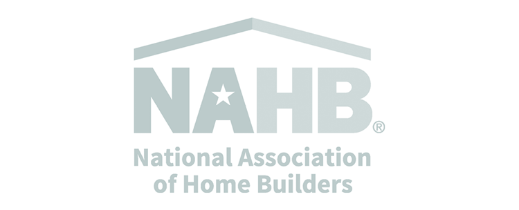 Logo of the National Association of Home Builders (NAHB) featuring stylized house roof and text.