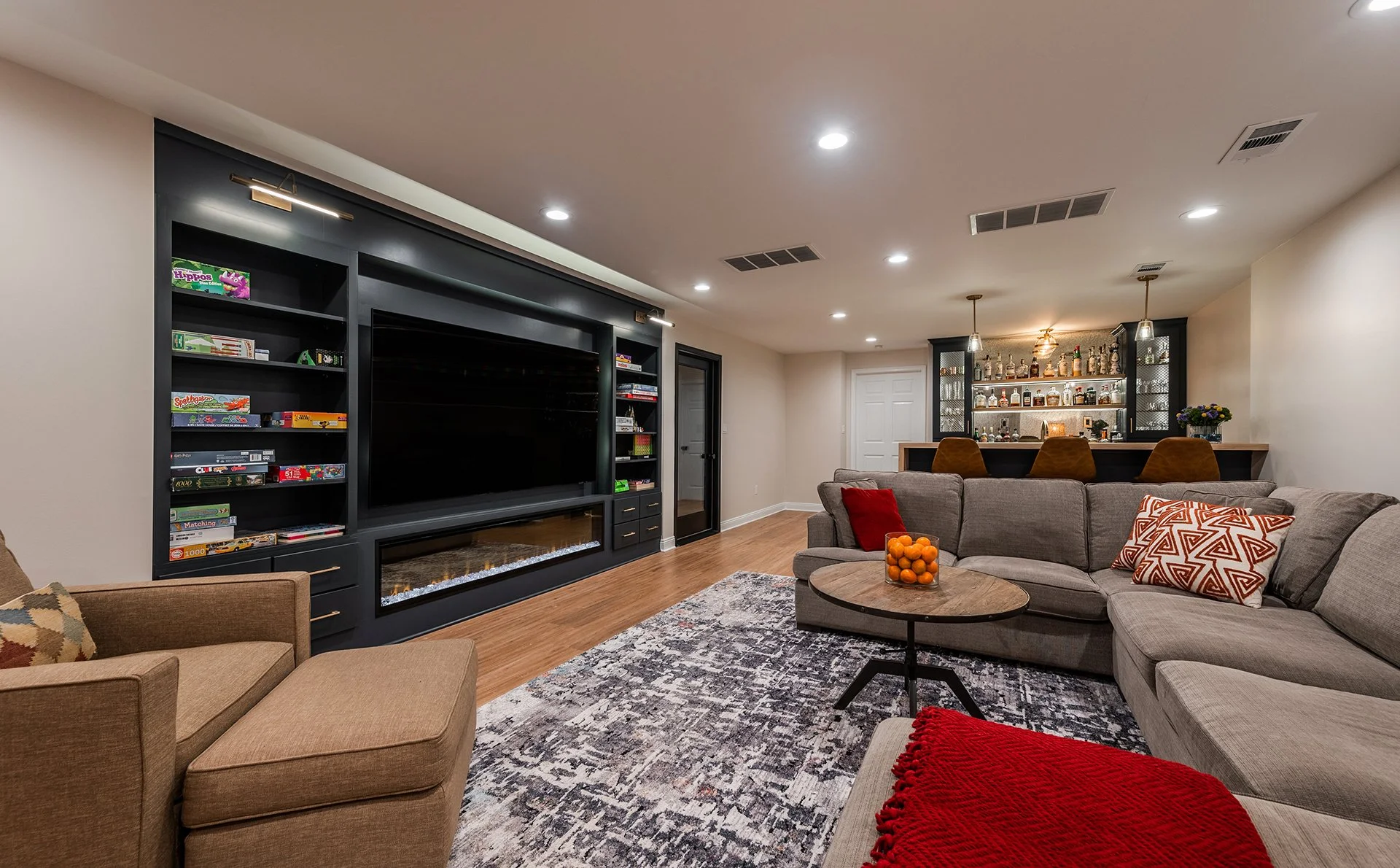Ridgehaven basement remodeled by J. Francis
