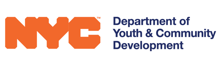 NYC Department of Youth & Community Development logo with orange and navy text.