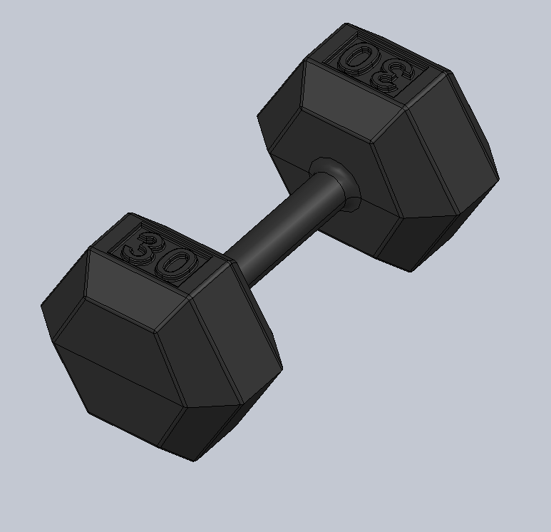 Cast iron dumbbells