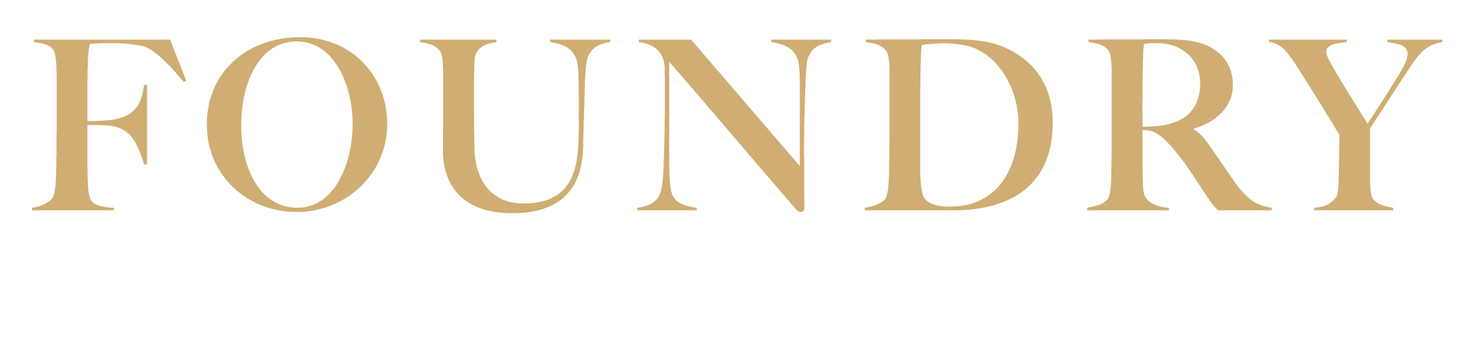 Logo of Foundry Homes with the word 'FOUNDRY' in large beige text and 'HOMES' in smaller white text beneath, set against a black background.