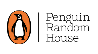 Penguin logo with black and white penguin inside an orange oval, followed by the text 'Penguin Random House'