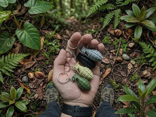 Pineapple Grenade Keychain