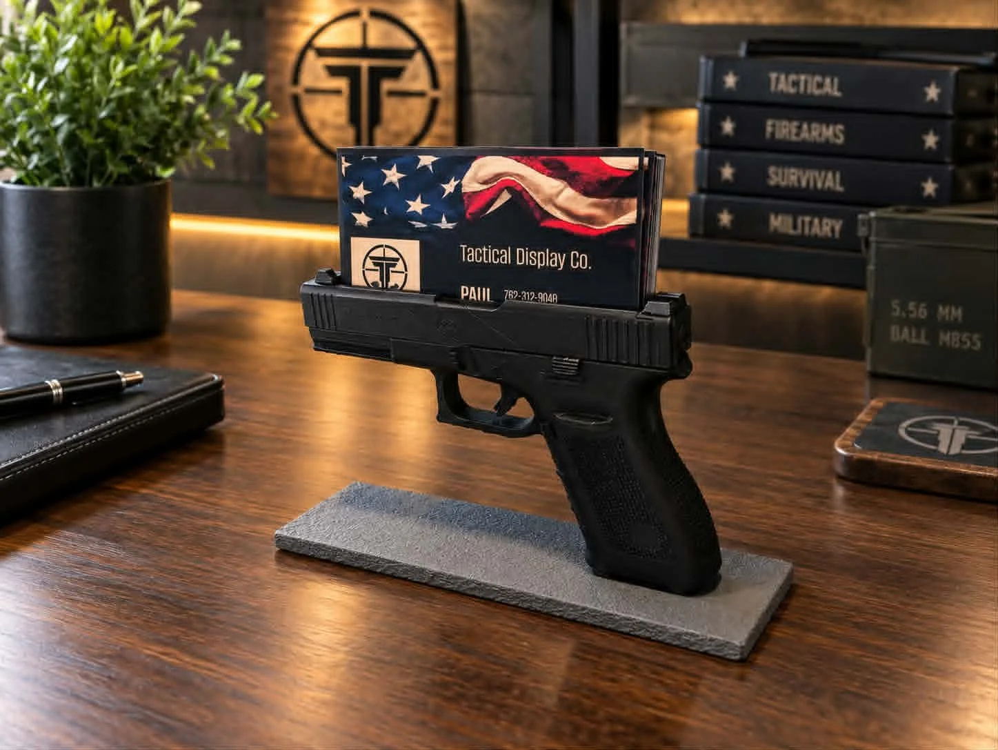 Pistol Business Card Holder
