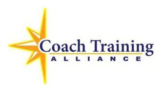 Logo for Coach Training Alliance featuring a yellow starburst design and blue text.